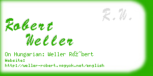 robert weller business card